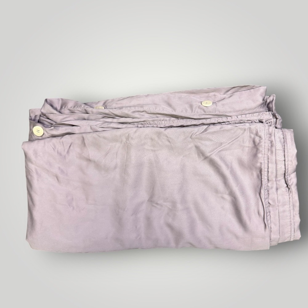 Buffy Duvet Cover Queen Lavender Purple 100% Lyocell Button Closure